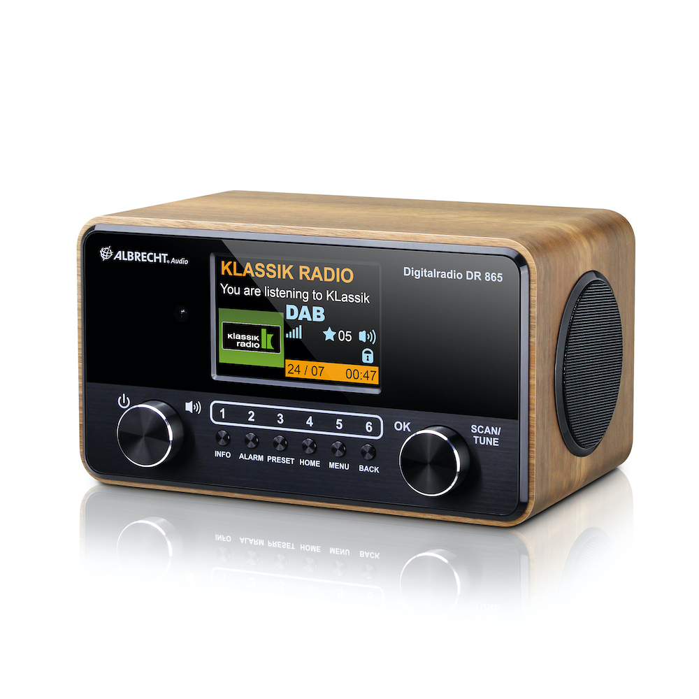 Radio Albrecht DR 865 Senior – Cyfrowe radio DAB+/FM w eleganckiej obudowie