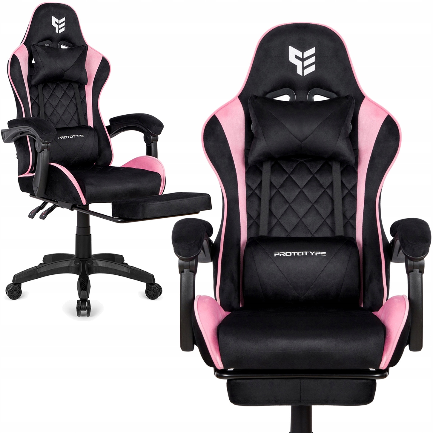 Krzesło biurowe Prototype HERO POKER PRO PINK SWEET ALCANTARA – Komfort i styl w jednym