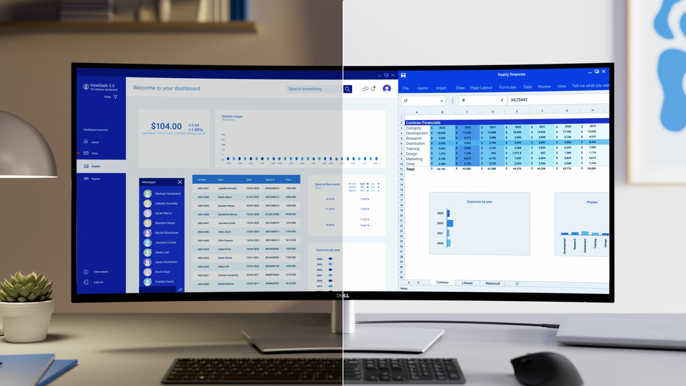 Funkcje Picture-by-Picture i KVM dla efektywnej pracy