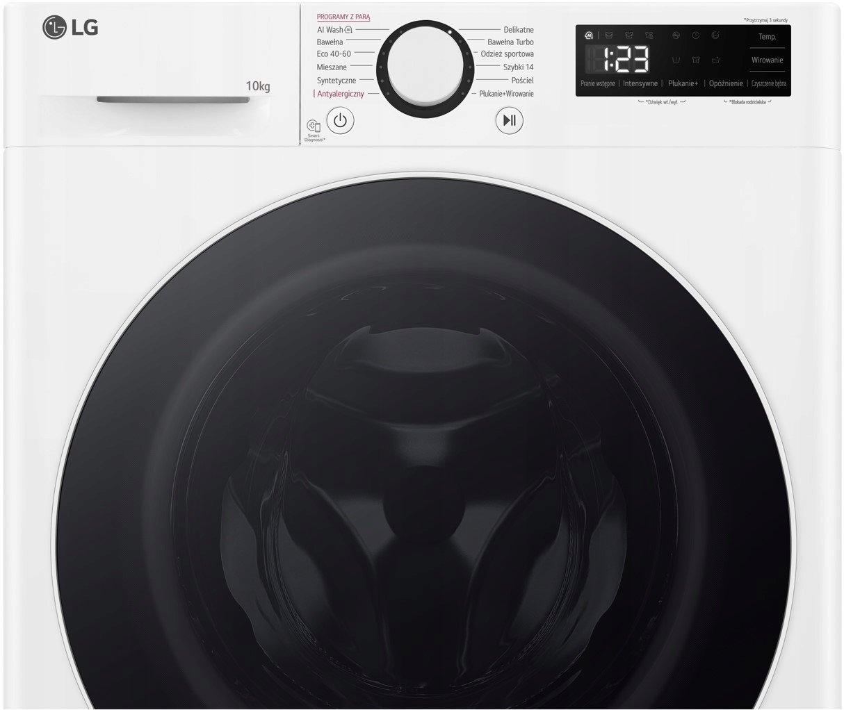 Wysoka pojemność wsadu – 10 kg dla całej rodziny