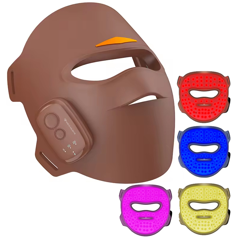 Maska Fotonowa LED Medialove M19-3 Brązowa – Innowacyjna pielęgnacja twarzy w domowym zaciszu