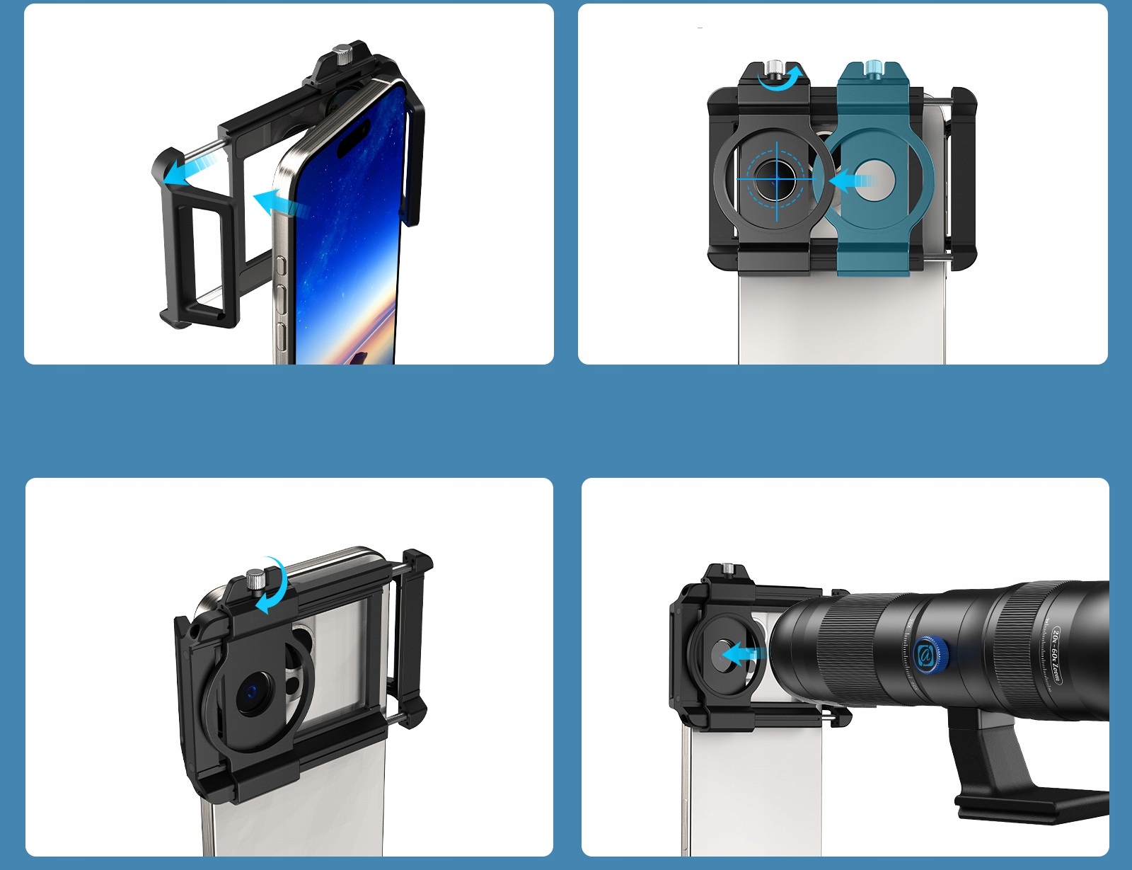 Uniwersalny klips i kompatybilność z większością smartfonów