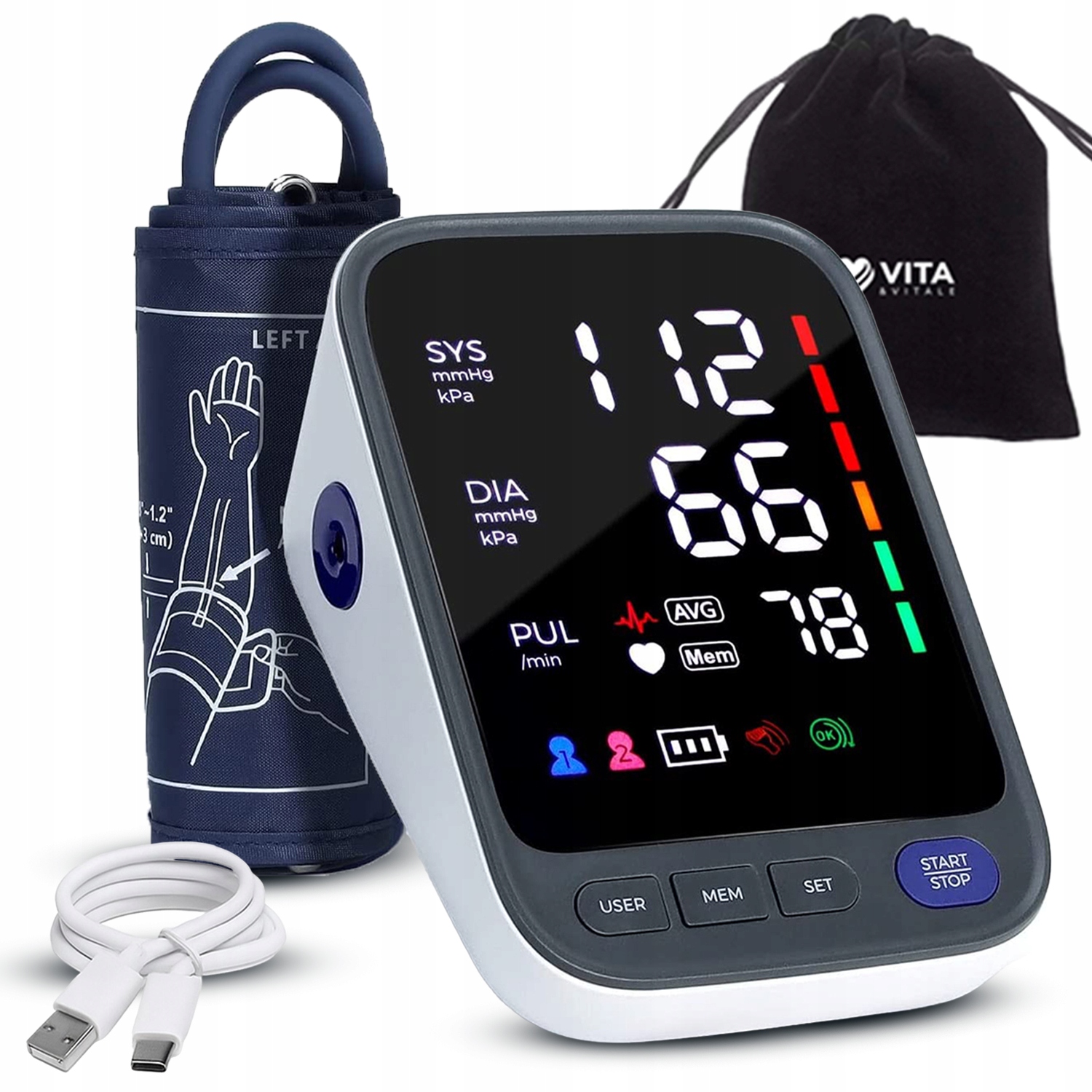 Ciśnieniomierz naramienny na baterie Vita Vitale FC-BP113 – Twoje zdrowie w zasięgu ręki