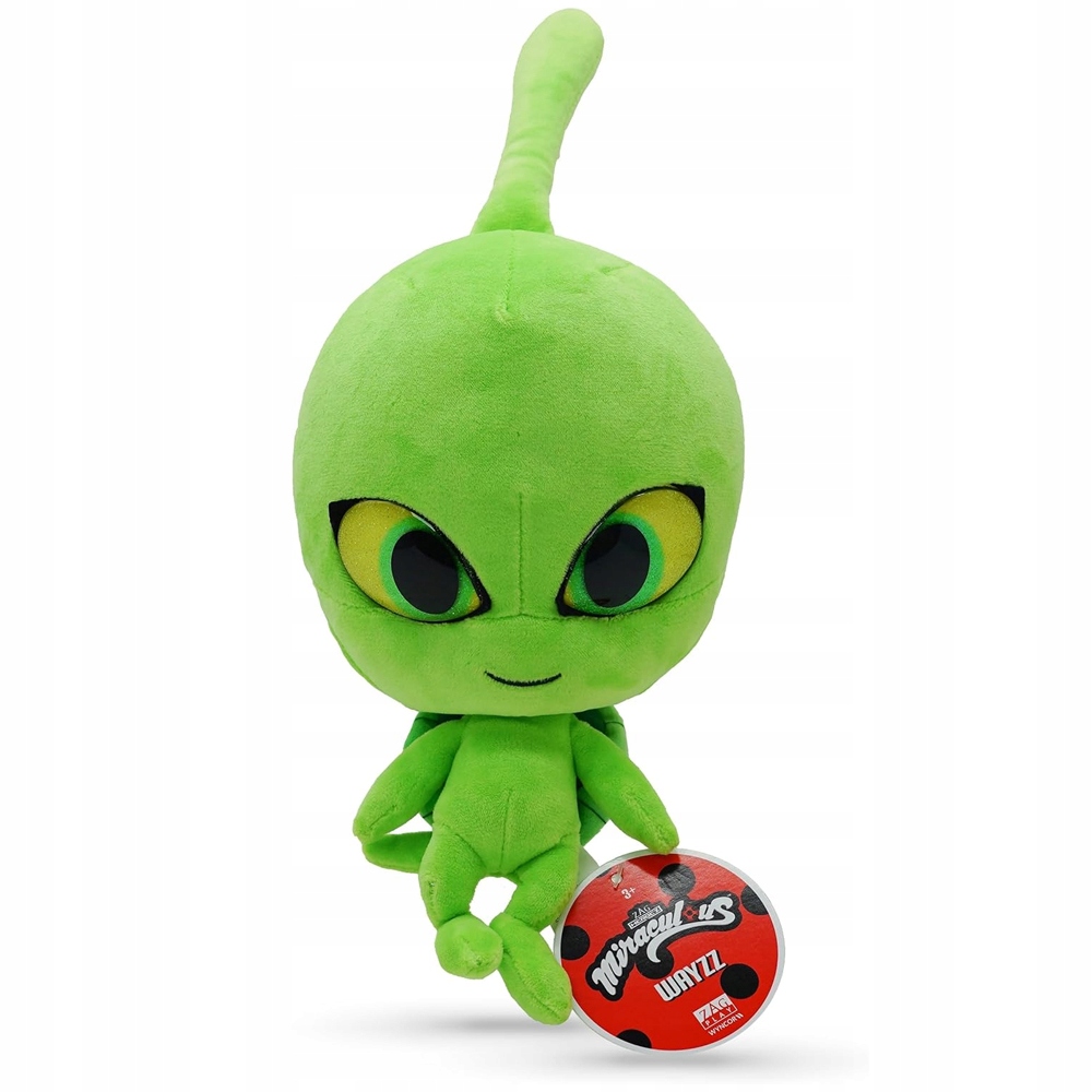 Maskotka z bajki Miraculous Biedronka i Czarny Kot – Kwami Wayzz 24 cm