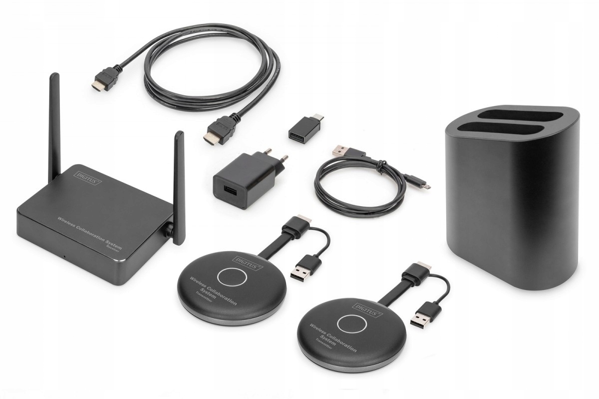 System przekazu sygnału AV Digitus WIRELESS COLLAB. SYSTEM HDMI – Bezprzewodowe rozwiązanie do prezentacji