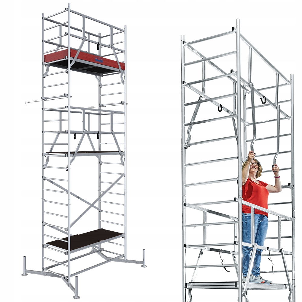 Rusztowanie robocze aluminiowe 1,50m x 0,60m CLIMTEC KRAUSE – Idealne do prac na wysokości