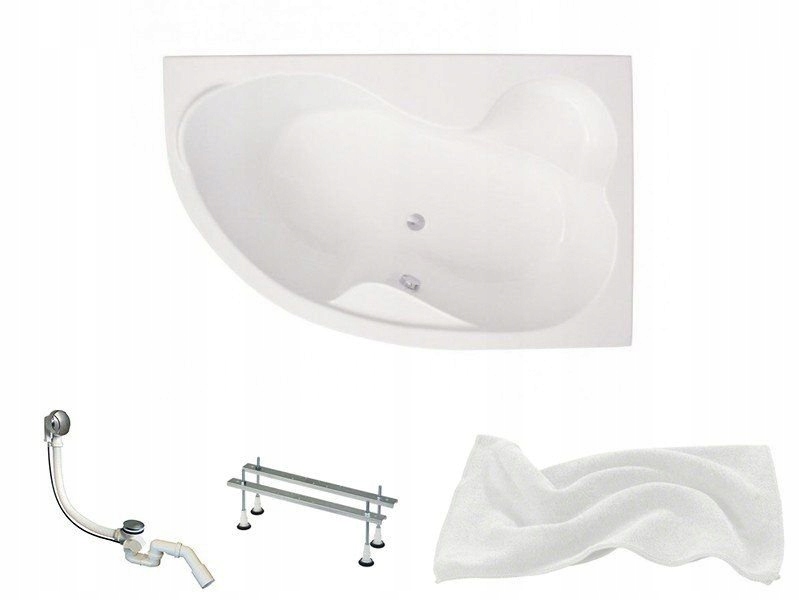 Wanna asymetryczna 160x105 prawa MEGA – Komfort i styl w Twojej łazience