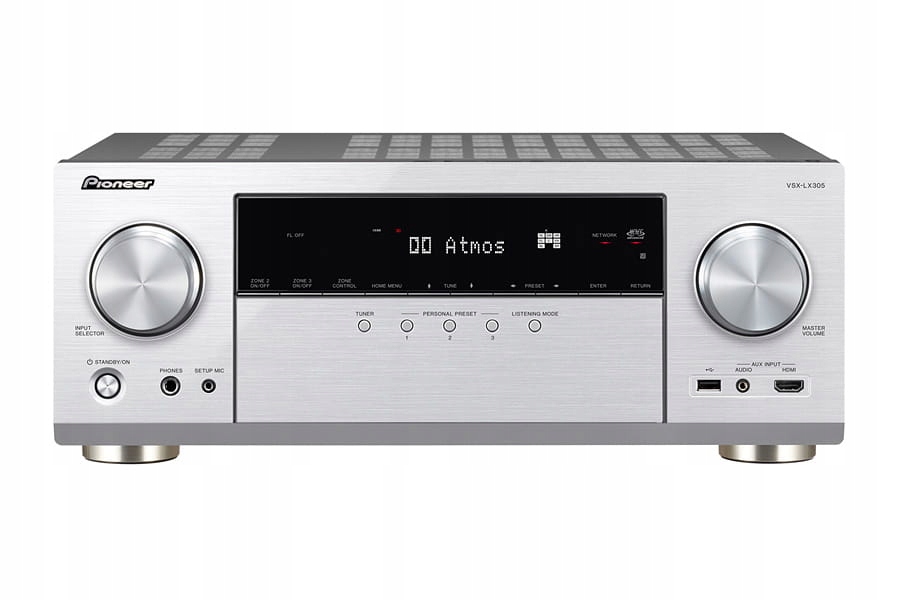 Amplituner kina domowego Pioneer VSX-LX305 – Srebrny dźwięk w Twoim domu