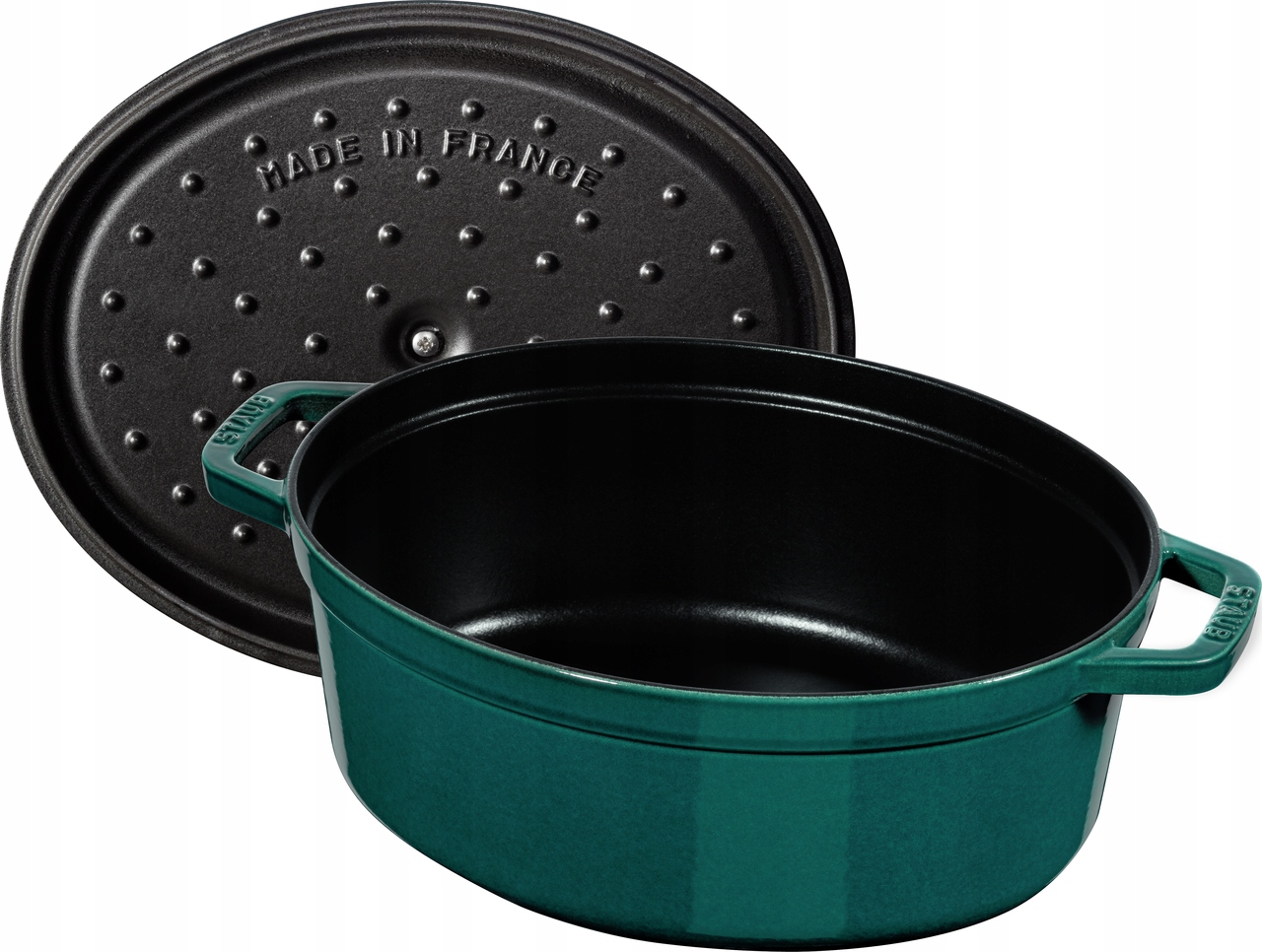 STAUB LA COCOTTE Garnek żeliwny owalny 6.7 ltr, La Mer – Idealny do gotowania i serwowania