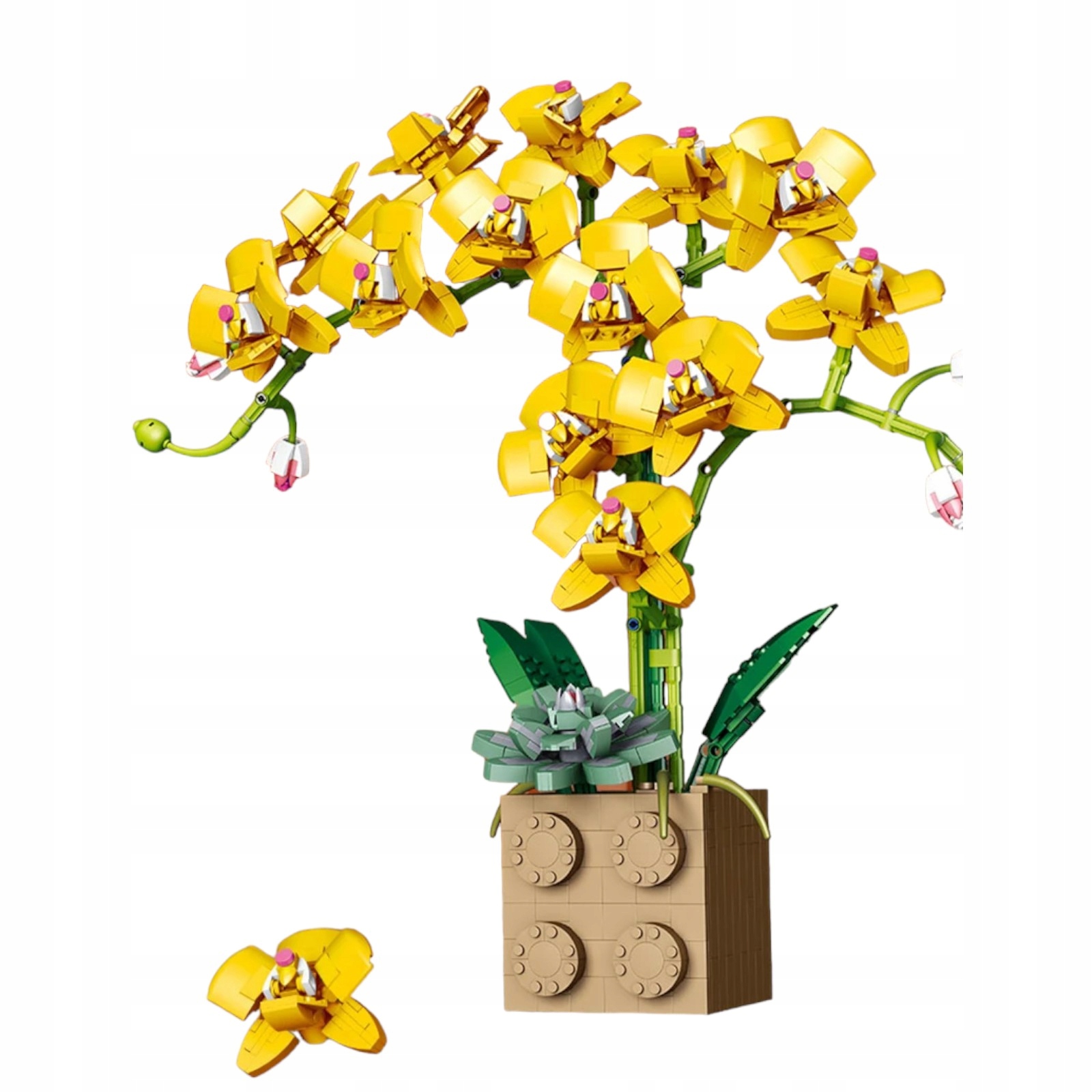 Klocki Kwiaty Orchidea żółta – Kreatywna zabawa dla dzieci