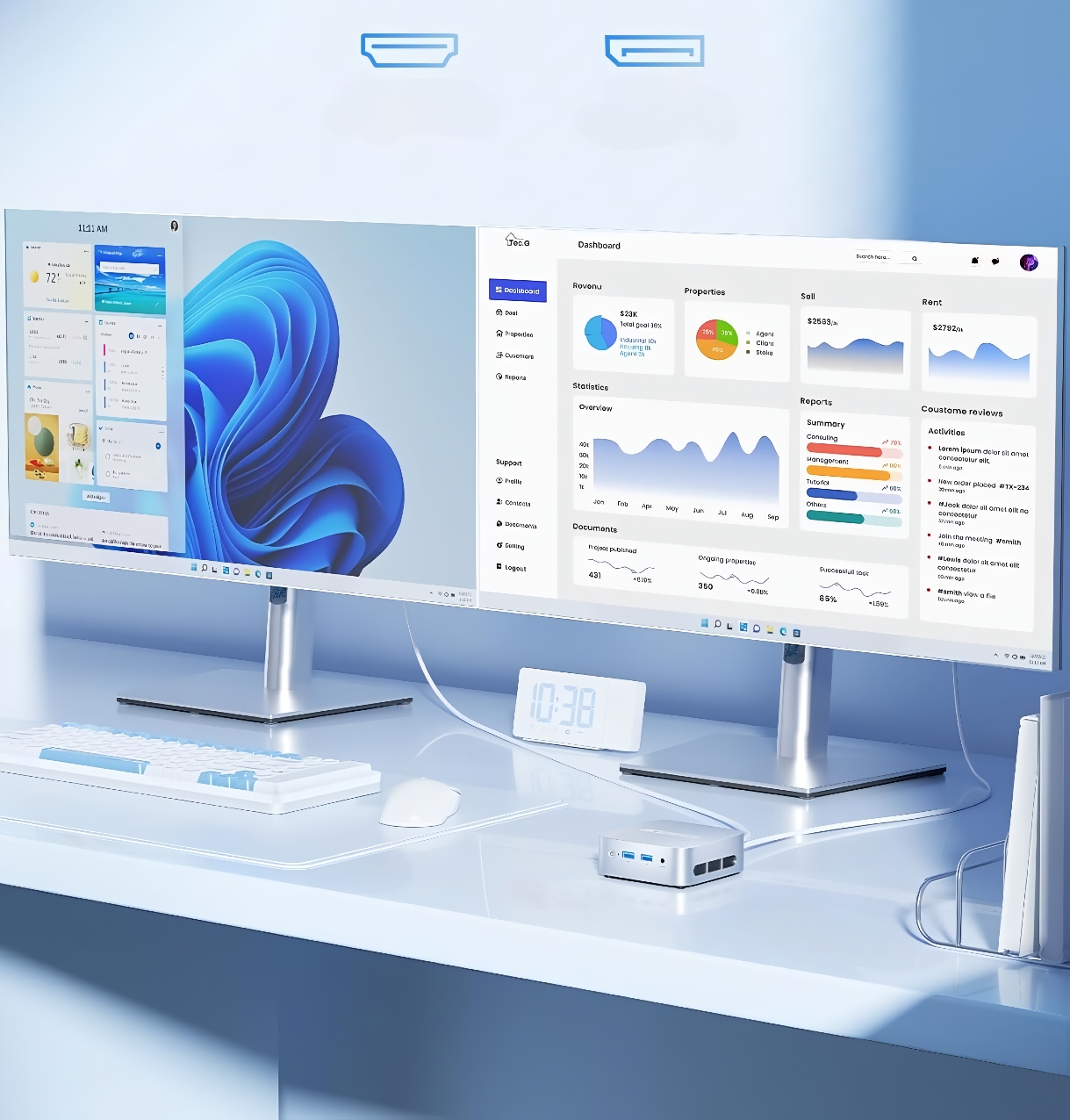 Możliwość podłączenia do dwóch ekranów 4K – Idealne do multitaskingu