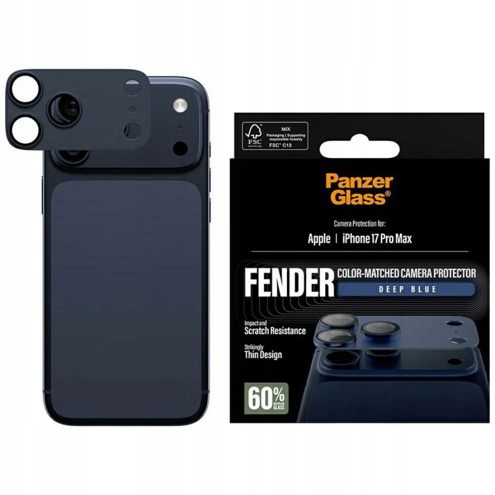 Szkło hartowane na obiektyw Fender Camera Protector do iPhone 17 Pro Max – Ochrona w stylowym wydaniu