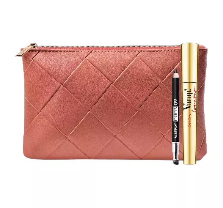 Pupa Set Pupa: Multiplay, Double-Ended, Eyeshadow & Kajal Eyeliner 2-In-1, 09, Deep Black + Vamp! Mascara Forever – Idealny zestaw do makijażu oczu