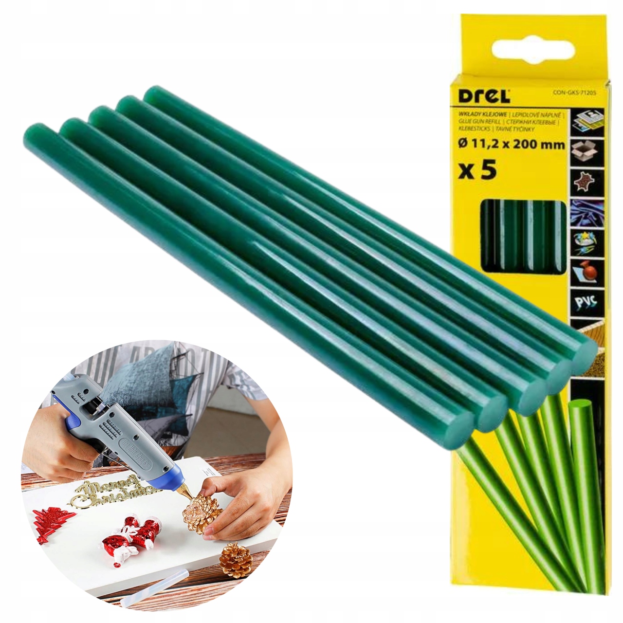 Wkłady klejowe DREL 11 mm x 200 mm – Idealne do majsterkowania