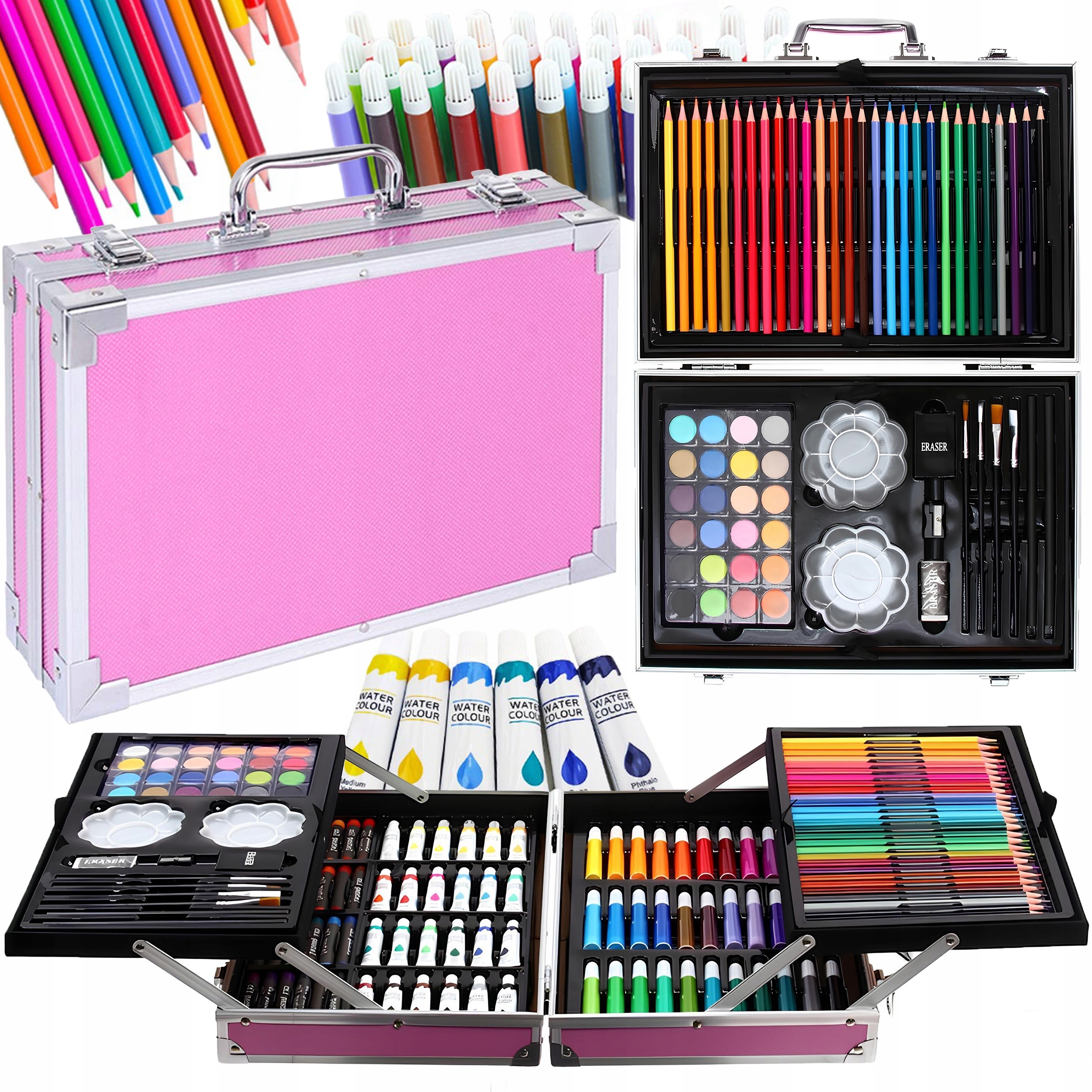 Zestaw artystyczny do malowania dla dzieci dziewczynek plastyczny walizka – Kreatywność w zasięgu ręki