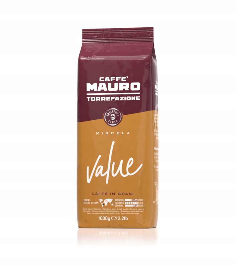 Kawa ziarnista Caffè Mauro Value 1000 g – Doskonały wybór dla miłośników kawy