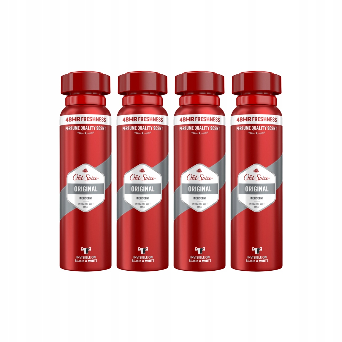 Zestaw 4x Old Spice Original dezodorant spray 150ml – Klasyka męskiej świeżości