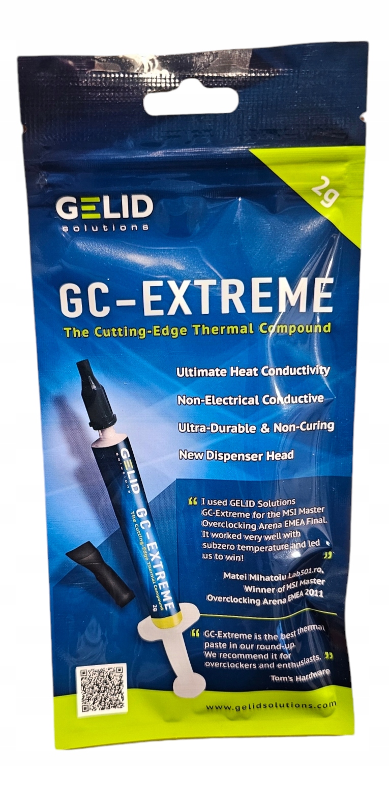 Pasta termoprzewodząca Gelid GC-Extreme 2g – Maksymalna wydajność w chłodzeniu