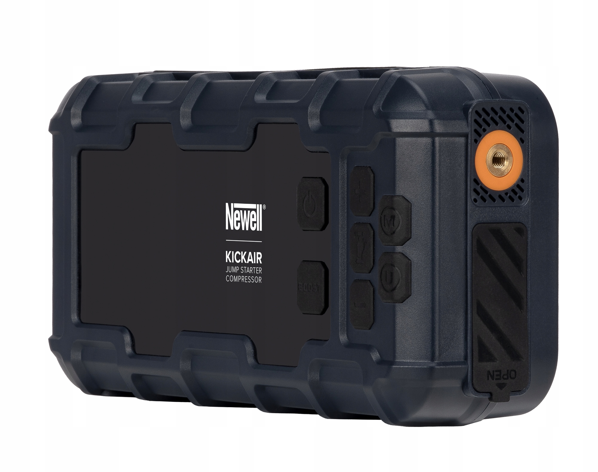 Wielofunkcyjne urządzenie 4 w 1: rozruch, kompresor, power bank i latarka