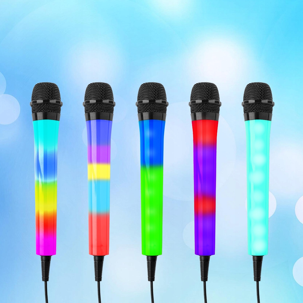 Mikrofon karaoke z oświetleniem LED RGB KMD55B – Idealny do każdej imprezy