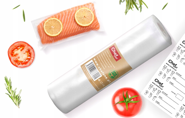 ChefOne rolka folii do zgrzewarek próżniowych 20 cm x 300 cm – Idealne rozwiązanie do pakowania próżniowego