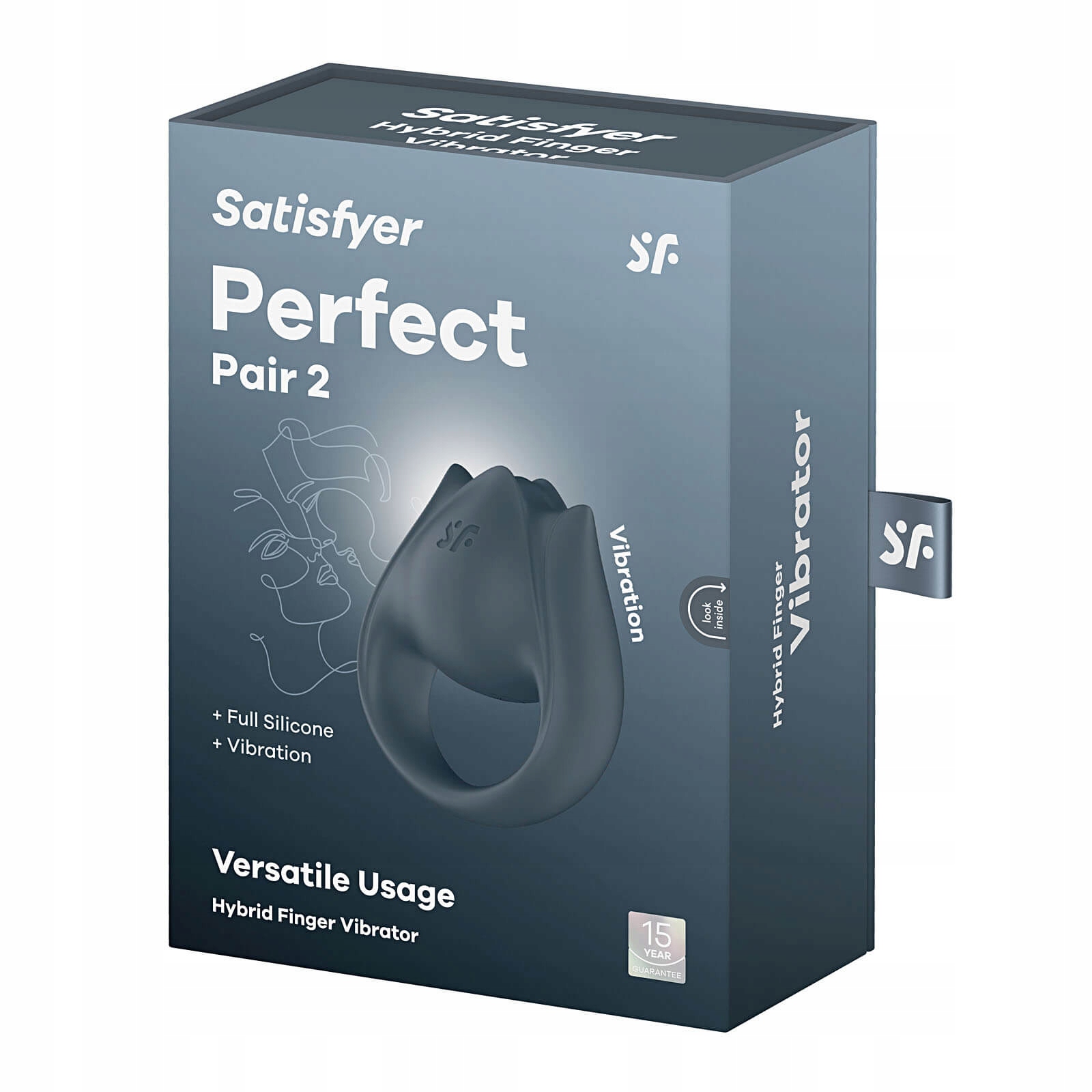 SATISFYER Perfect Pair 2 – Wibrujący pierścień dla par w kolorze szarym