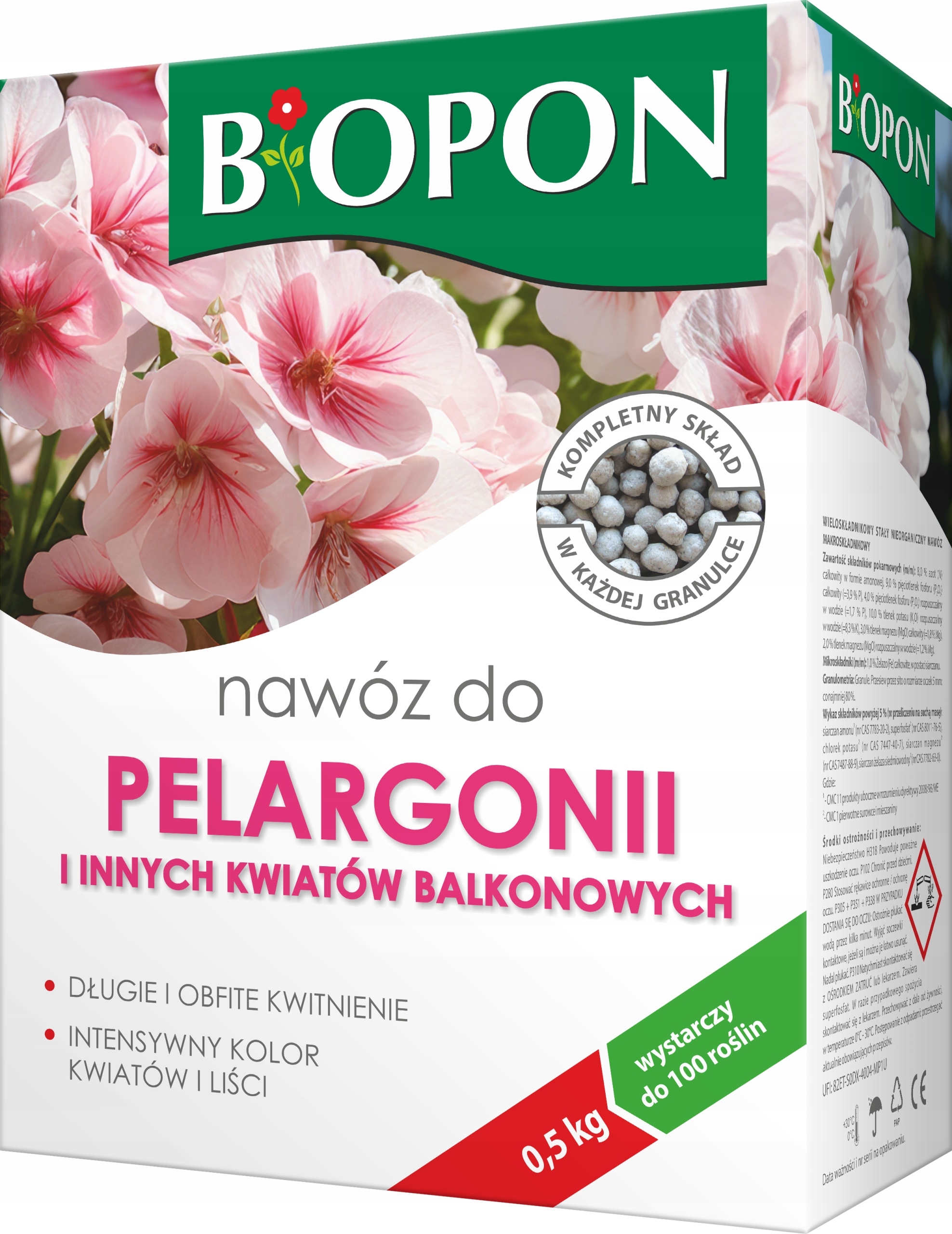 Specjalistyczny granulat do pielęgnacji roślin balkonowych