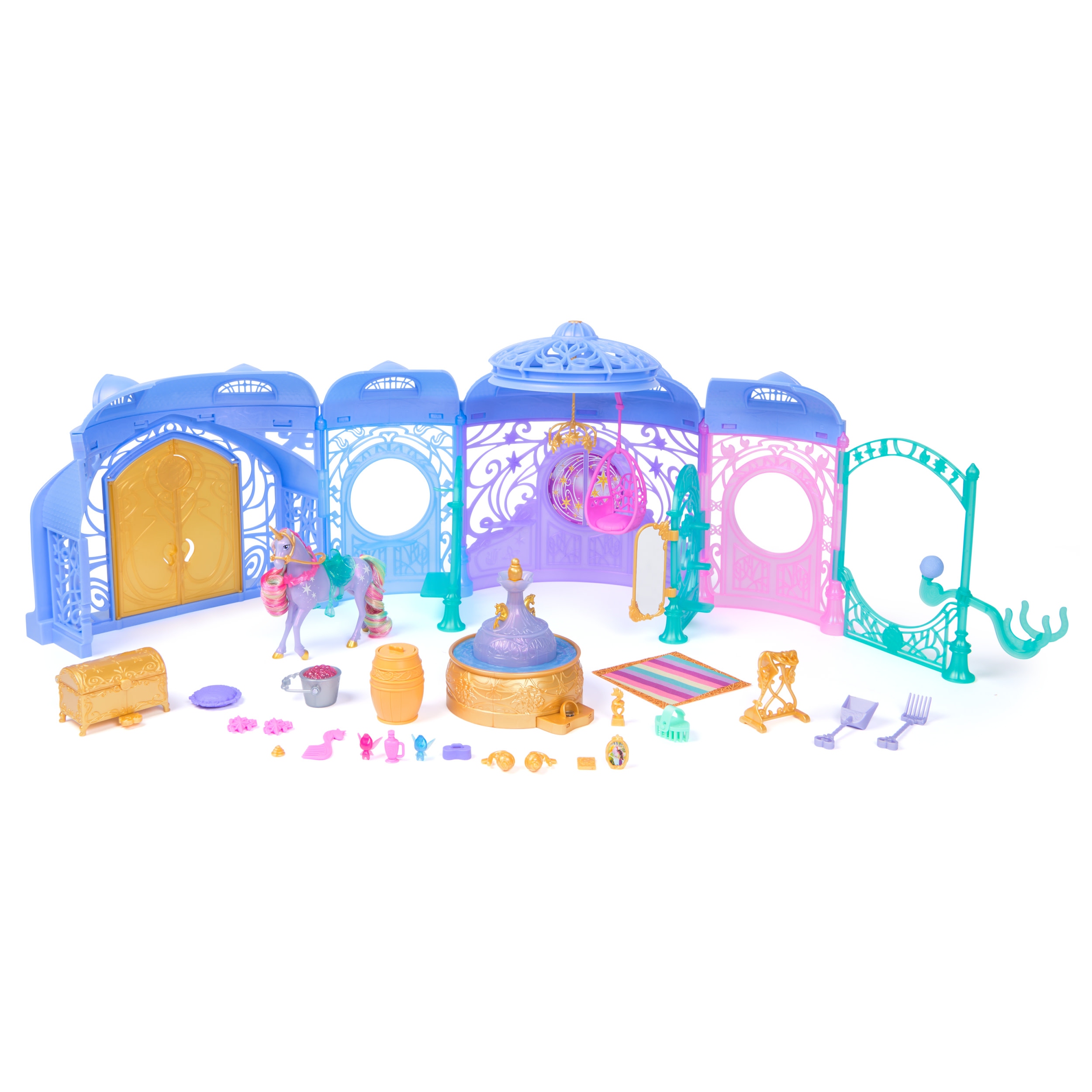 Duża rozkładana stajnia z efektami dźwiękowymi i świetlnymi