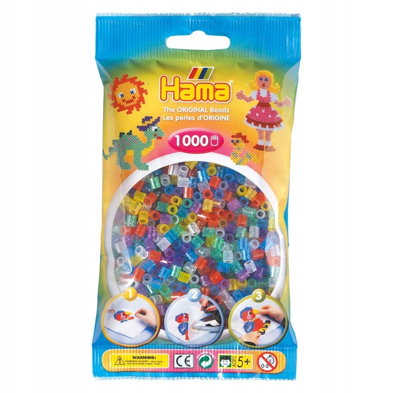 Revell Hama midi perler 1000stk transp. glitter mix – Kreatywna zabawa dla dzieci