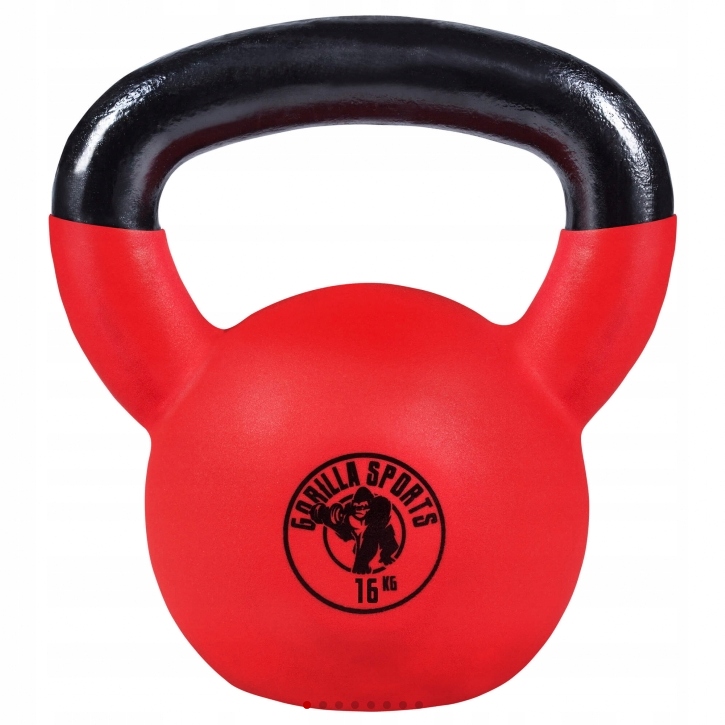 16 kg kettlebell hantel gumowany kettle Gorilla – Idealny do treningu siłowego