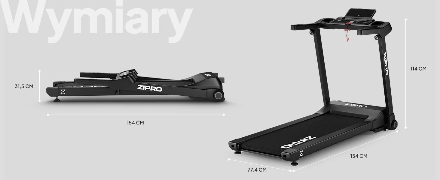 Bieżnia składana z regulacją kąta nachylenia ZIPRO Ramble