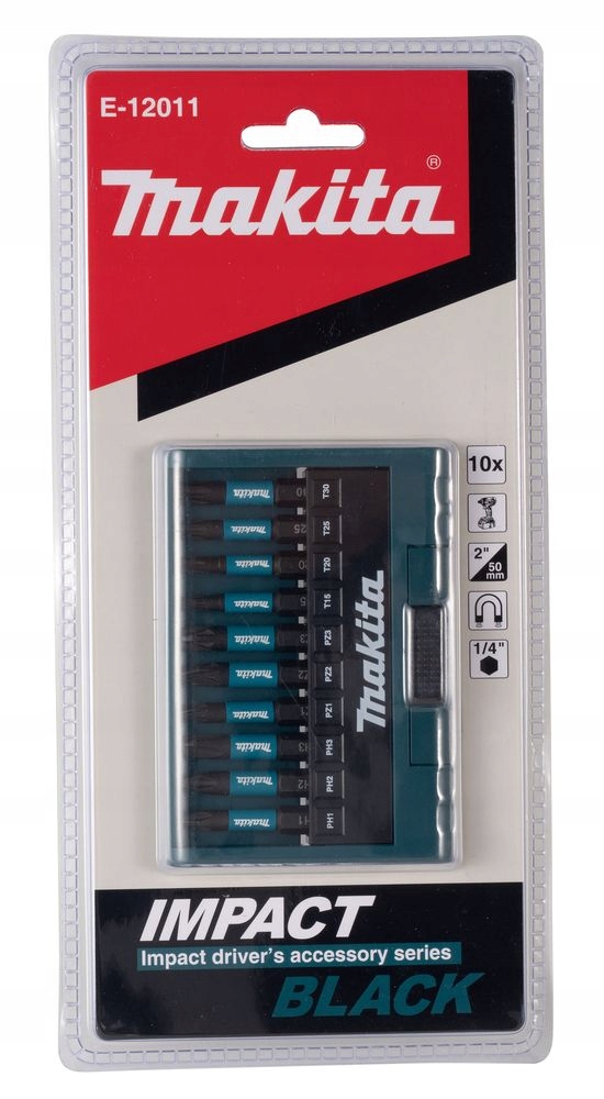 Zestaw bitów wkrętakowych Makita E-12011 Impact Black – Niezbędnik każdego majsterkowicza