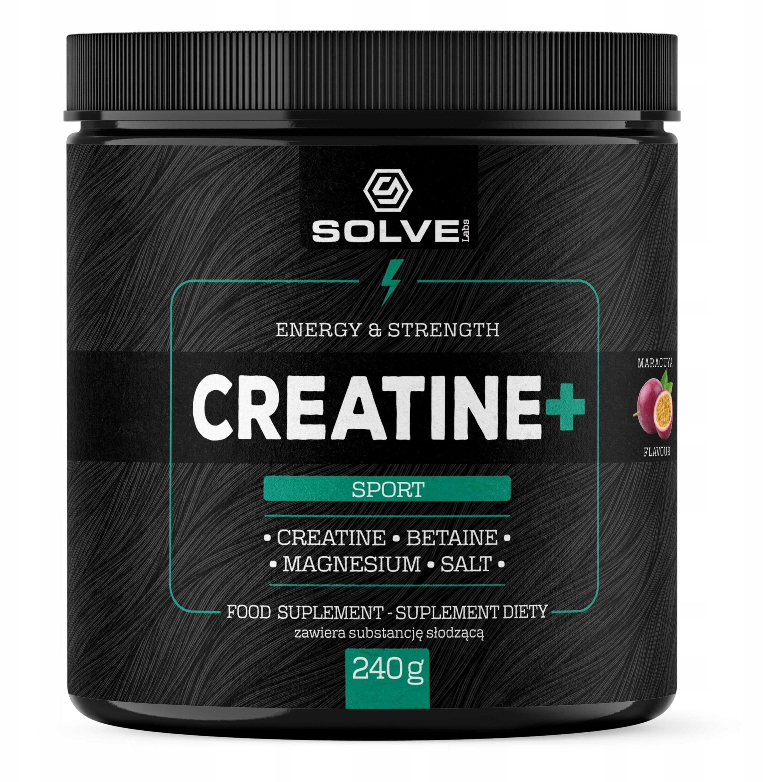SolveLabs Creatine+ 240g Marakuja – Twoja energia na treningu