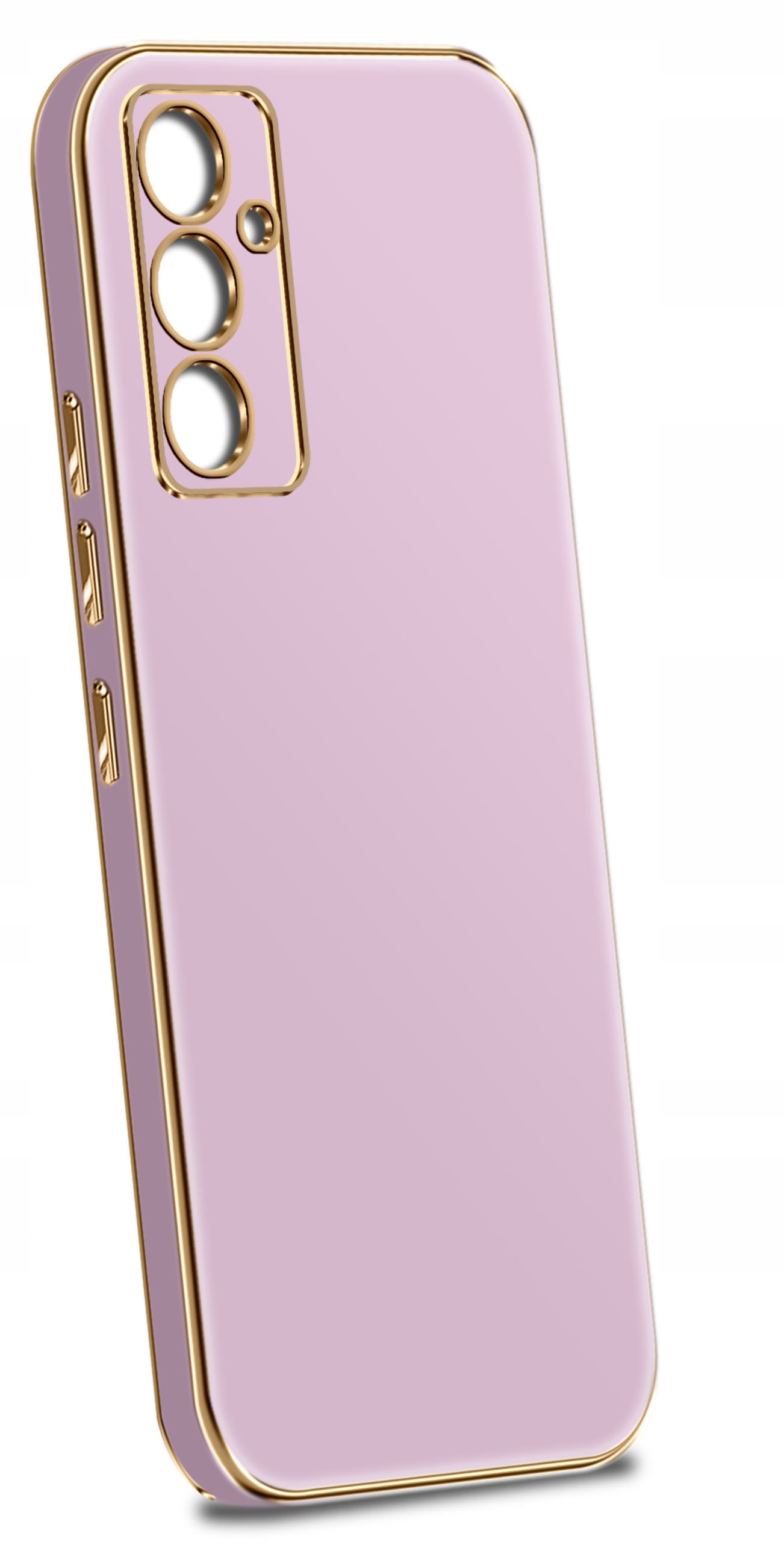 Wytrzymałe etui silikonowe z złotą ramką