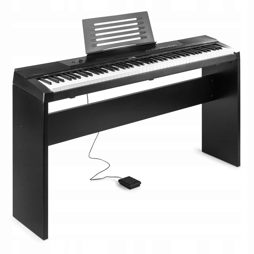 Zestaw: Pianino cyfrowe KB6W z 88 klawiszami i statywem one size – Muzyczna podróż w Twoim domu