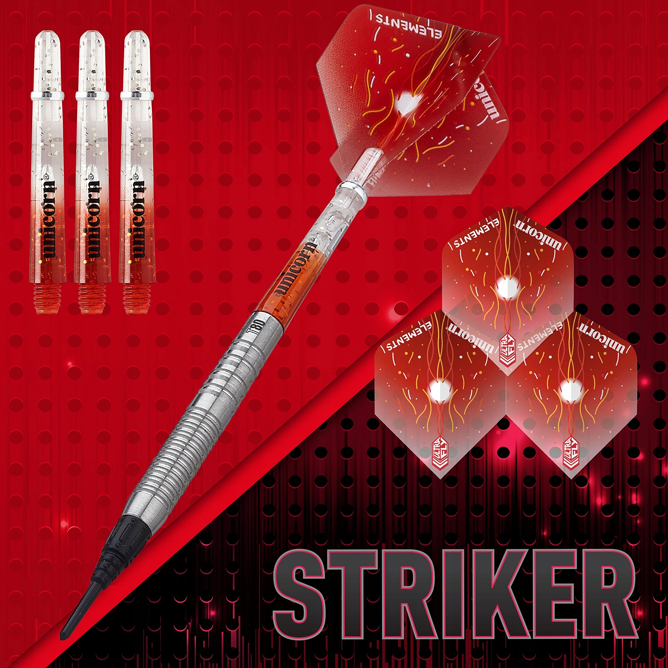 Rzutki Unicorn Striker 80% tungsten 21g soft tip – Idealne dla każdego gracza