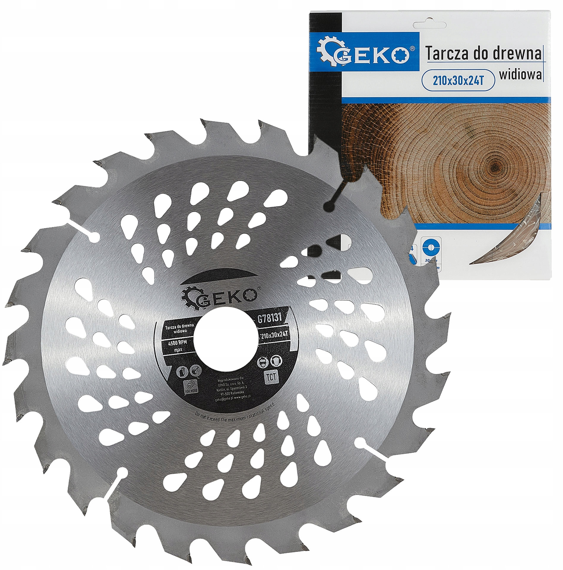 Geko Tarcza do drewna 210x30x24T – Niezawodne narzędzie do obróbki drewna