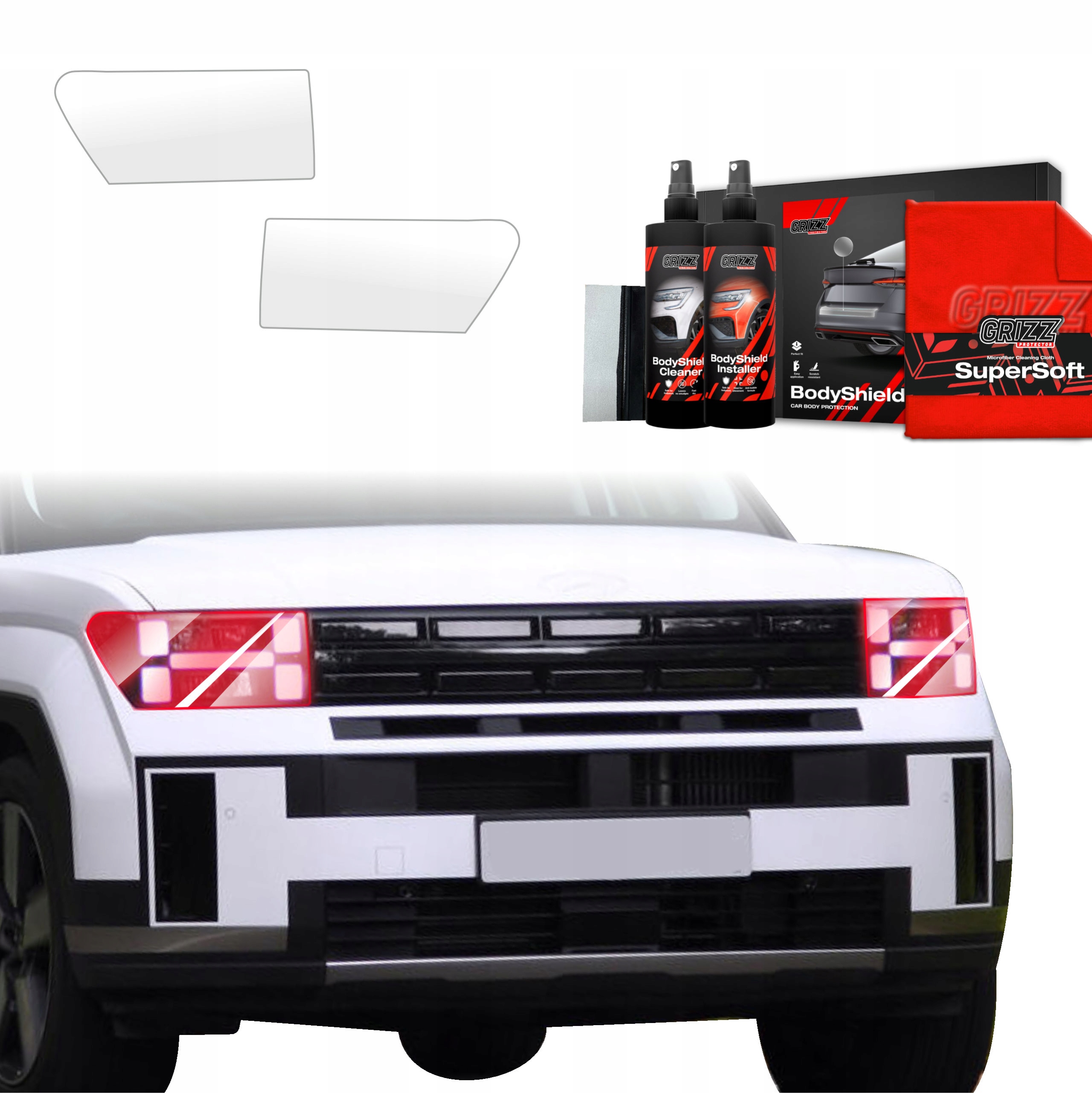 Folia ochronna na lampy GrizzGlass BodyShield do Hyundai Santa Fe (2023-2025) – Idealna ochrona dla Twojego pojazdu