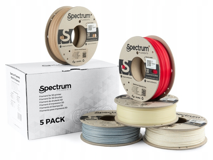 Filament Spectrum 5PACK PLA Specials 1.75mm – Kreatywność w druku 3D