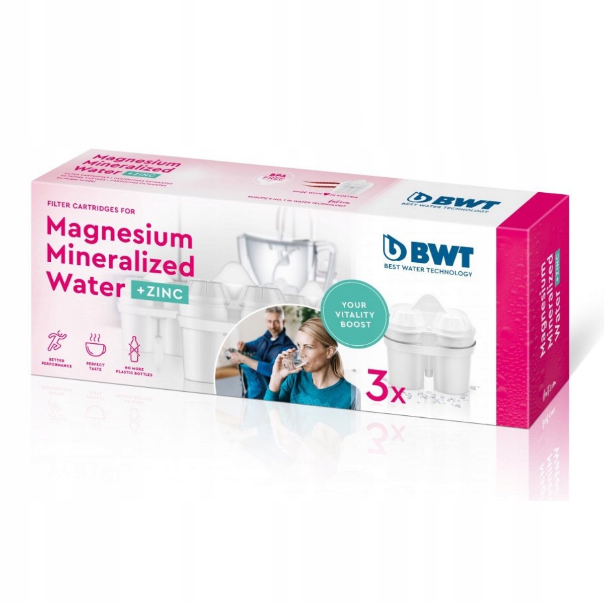 Nawilżacz powietrza BWT BWT 814453 3-Pack + Woda mineralizowana z magnezem i cynkiem