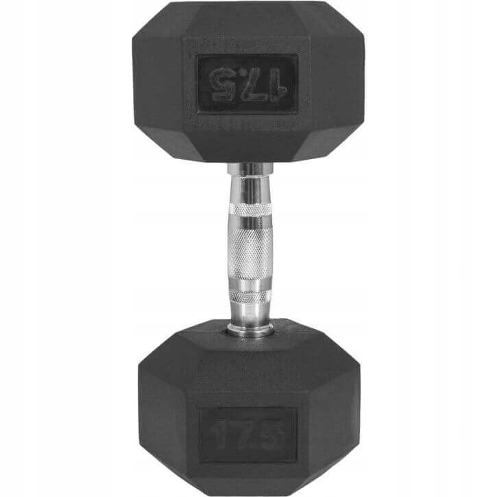 Hantla 17,5kg żeliwna gumowana profesjonalna – Idealny wybór dla Twojej siłowni