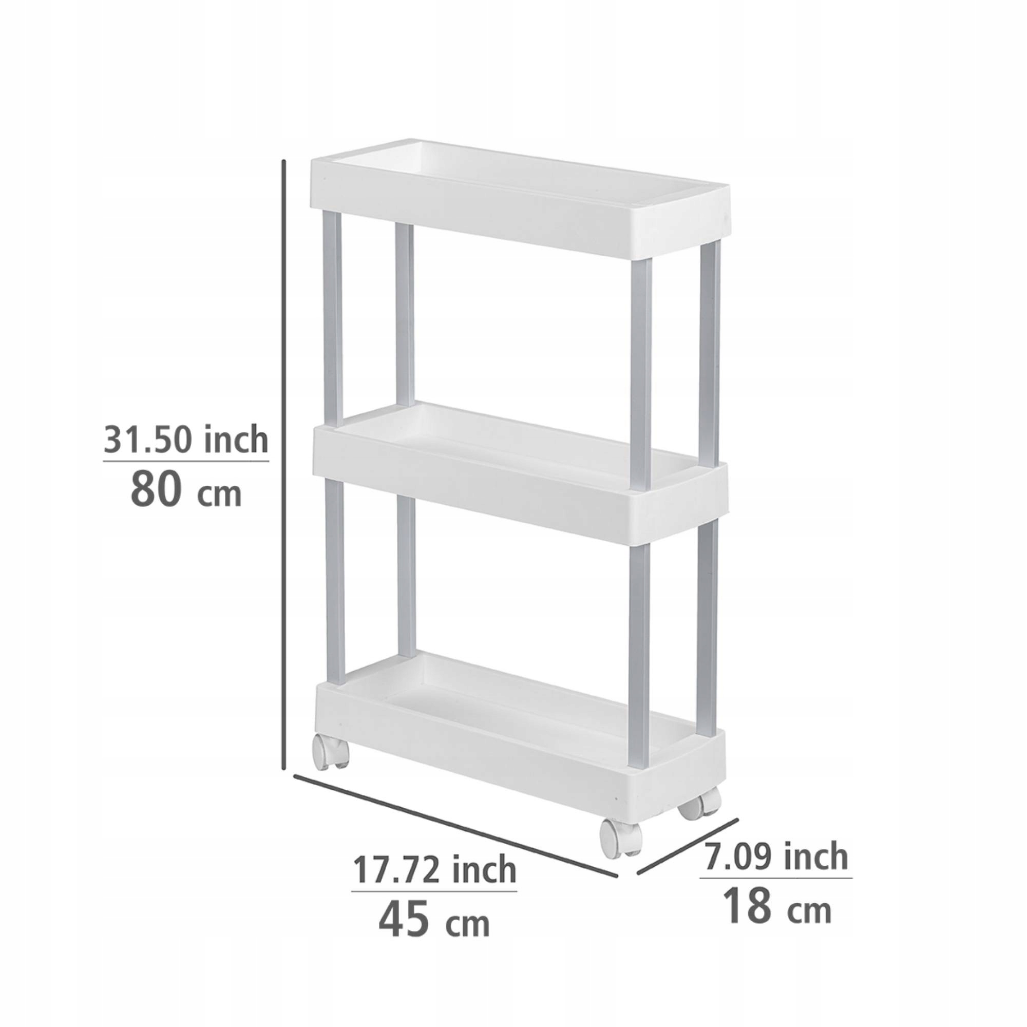 Wymiary regału: 18 x 80 x 45 cm