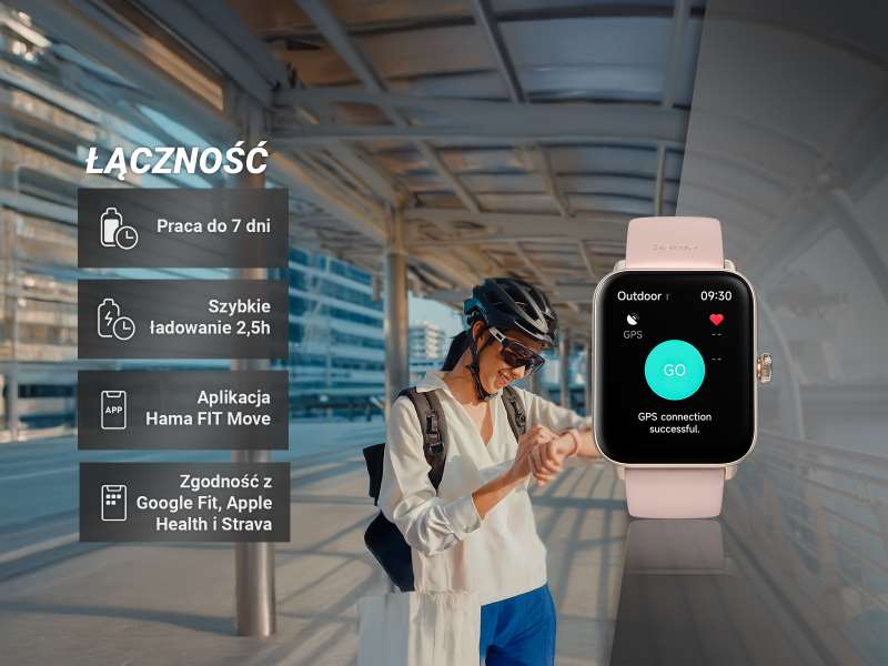Smartwatch Hama 6010 z aplikacją Hama Fit Move