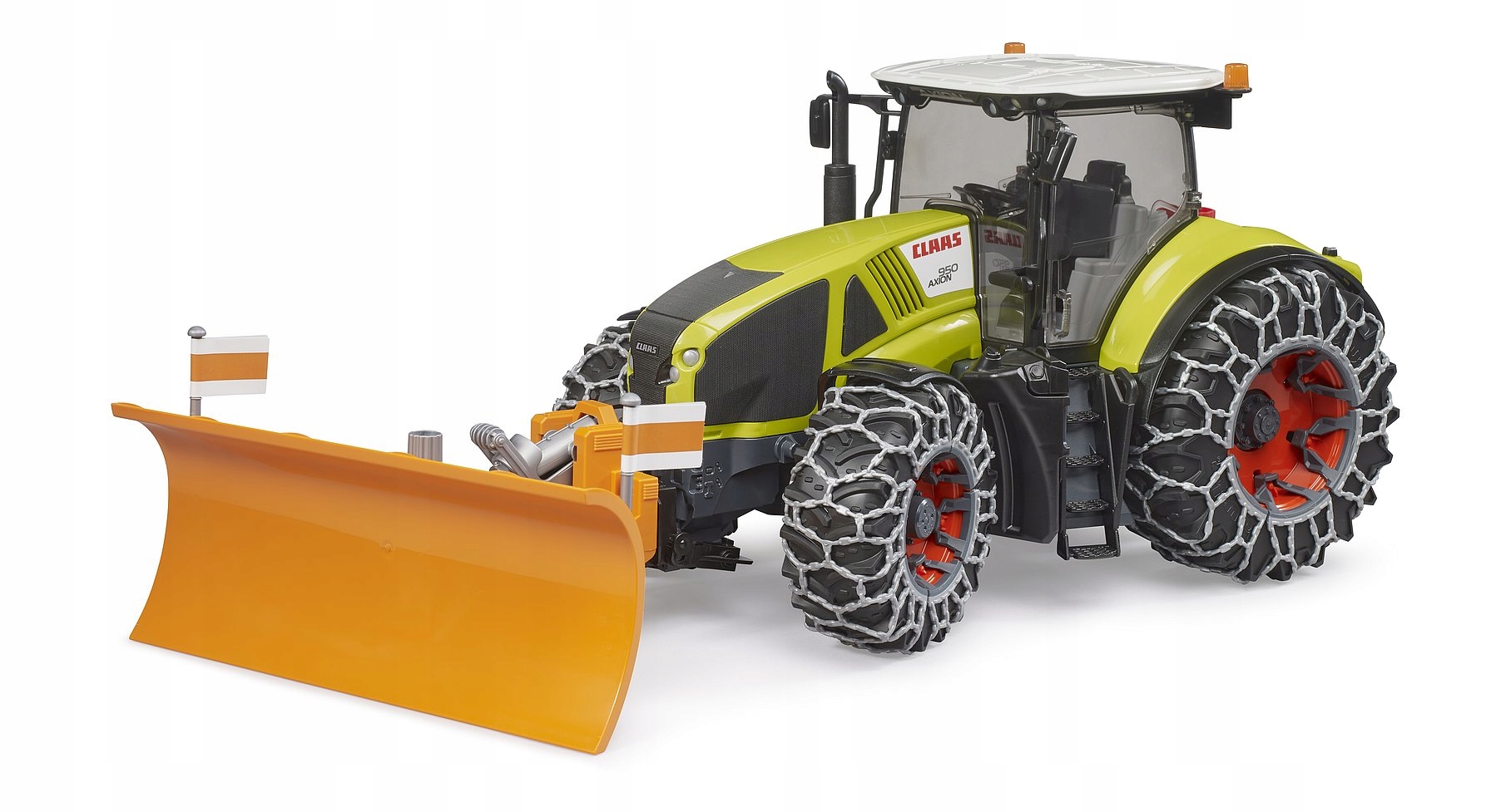 BRUDER Traktor Claas Axion 950 z pługiem do śniegu – Idealna zabawa zimowa
