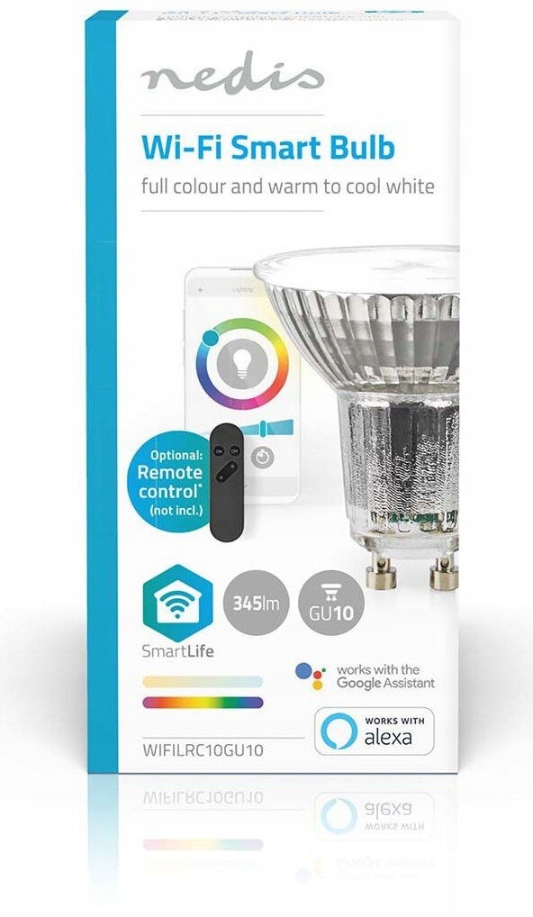 Żarówka LED Nedis WIFILRC10GU10 Smartlife RGB GU10 5W – Inteligentne oświetlenie w Twoim domu