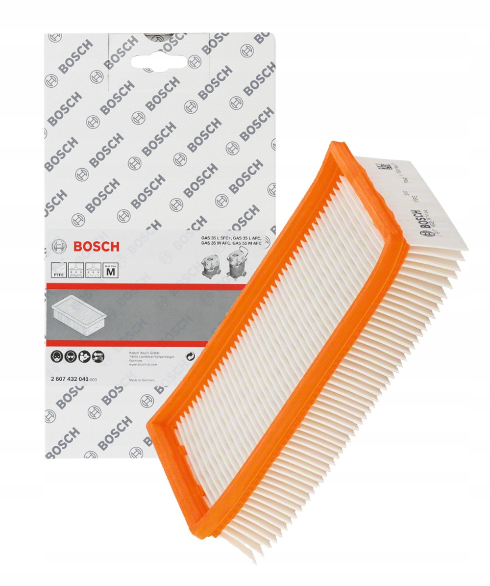 Filtr płaśki fałdowany teflonowy Bosch do odkurzaczy GAS 35 i GAS 55