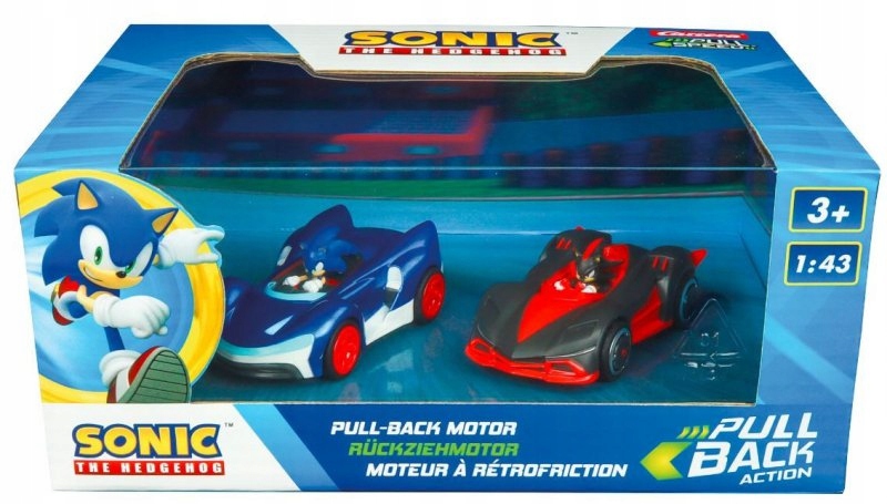 Zestaw aut Sonic Shadow pull back – Pełna prędkość w Twoich rękach