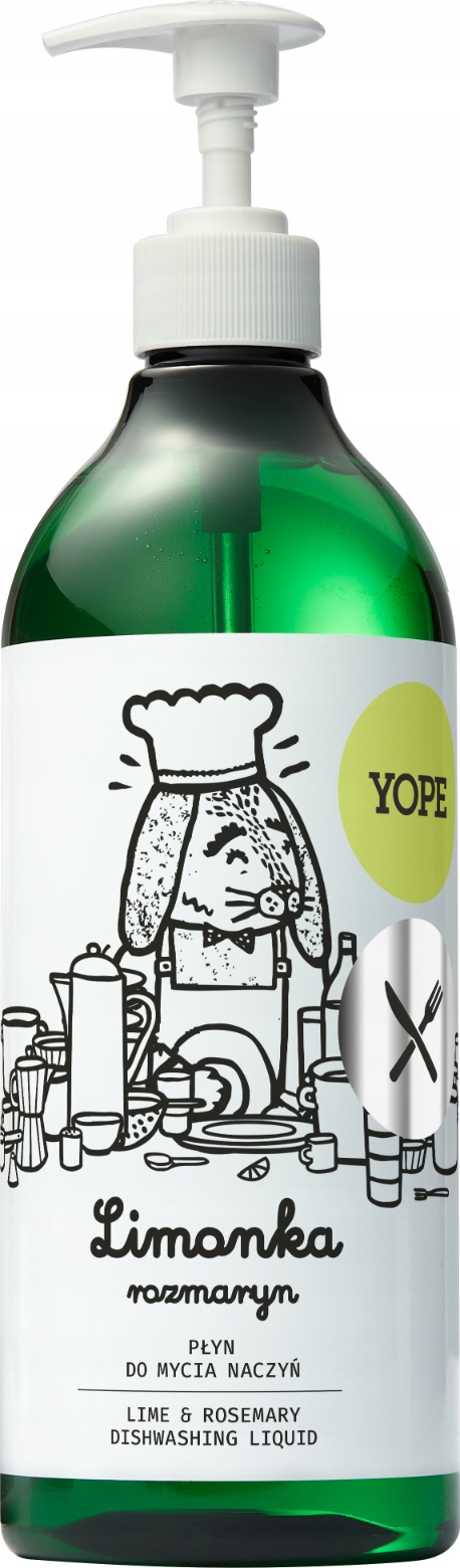 YOPE Płyn do mycia naczyń Limonka Rozmaryn 750ml – Świeżość i czystość w Twojej kuchni