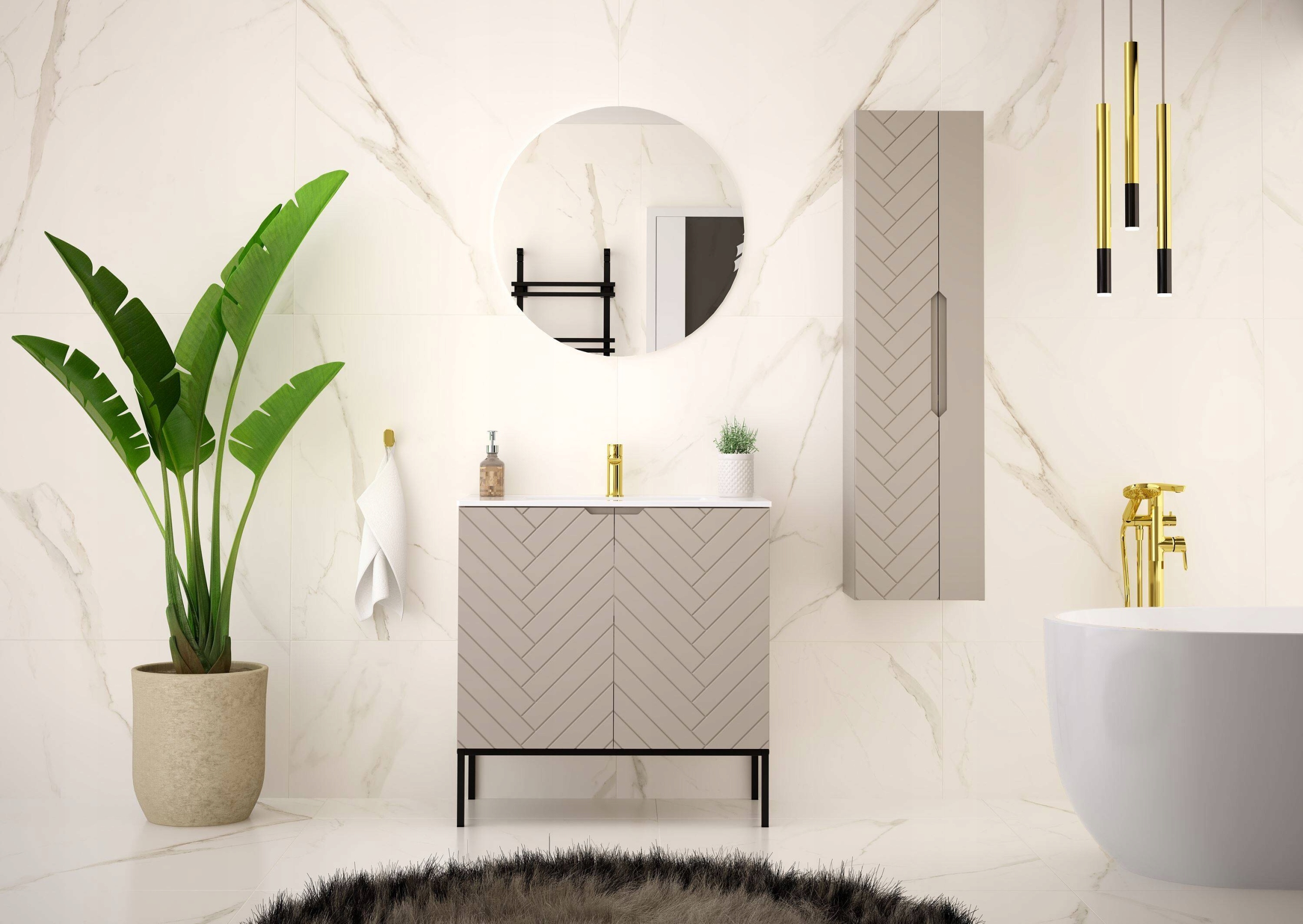 Nowoczesny design i klasyczny styl szafki ASPEN-08