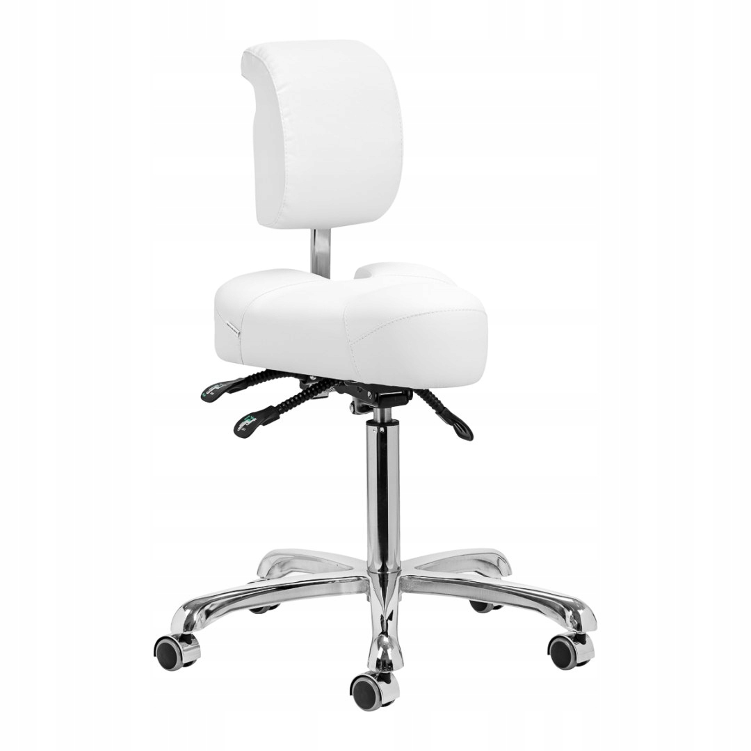 Taboret podologiczny 1005 Giovanni biały – Ergonomia i komfort w każdym gabinecie